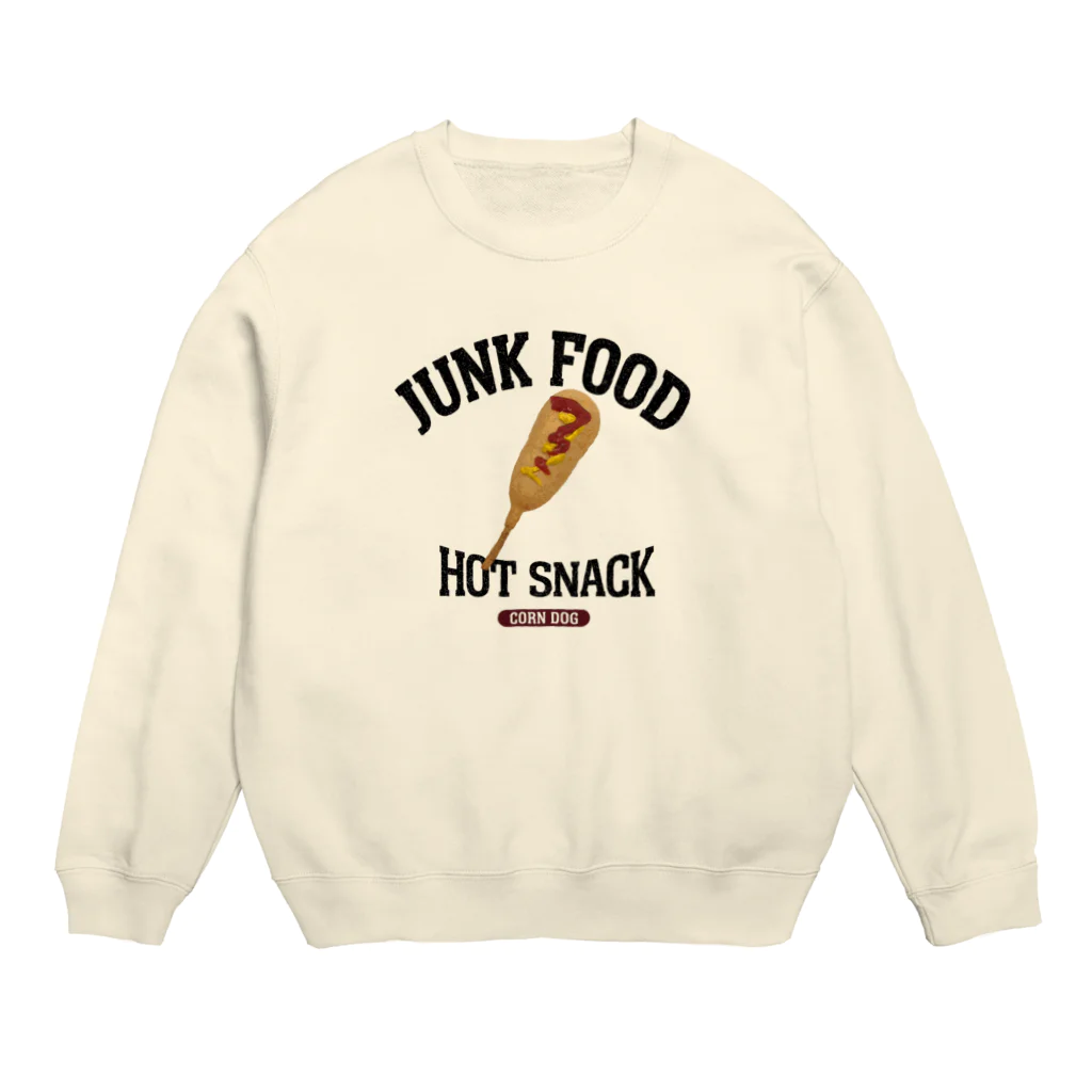 メシテロタイプ（飯テロTシャツブランド）のアメリカンドック（ビンテージ風） Crew Neck Sweatshirt