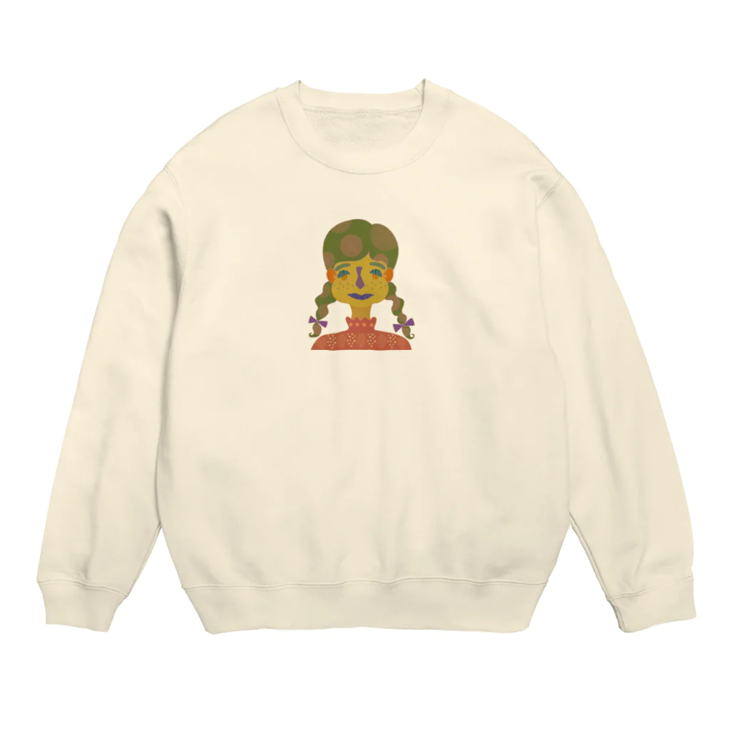 Hinaの三つ編みちゃん Crew Neck Sweatshirt