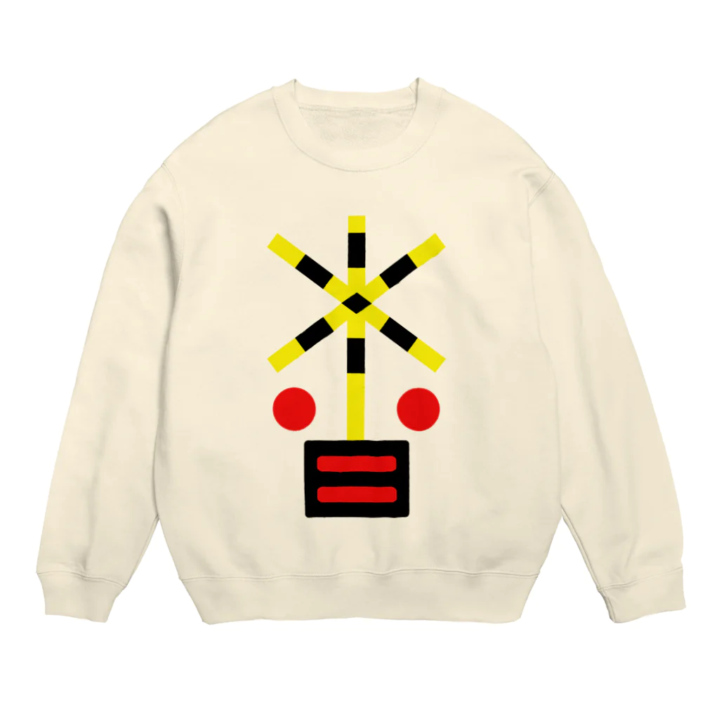 shechewsの踏切マン Crew Neck Sweatshirt