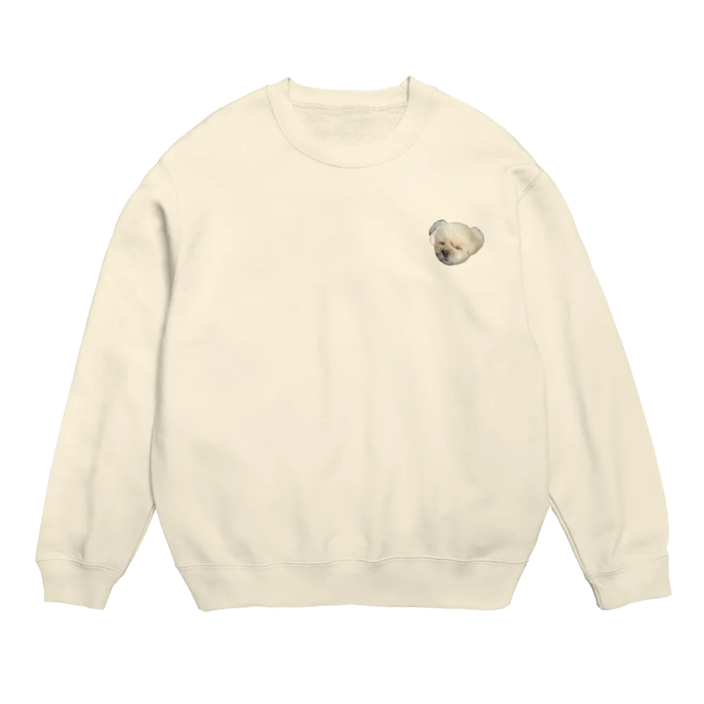 ポメラニアン×シーズーむーちゃんのポメシーむーちゃん目瞑り Crew Neck Sweatshirt