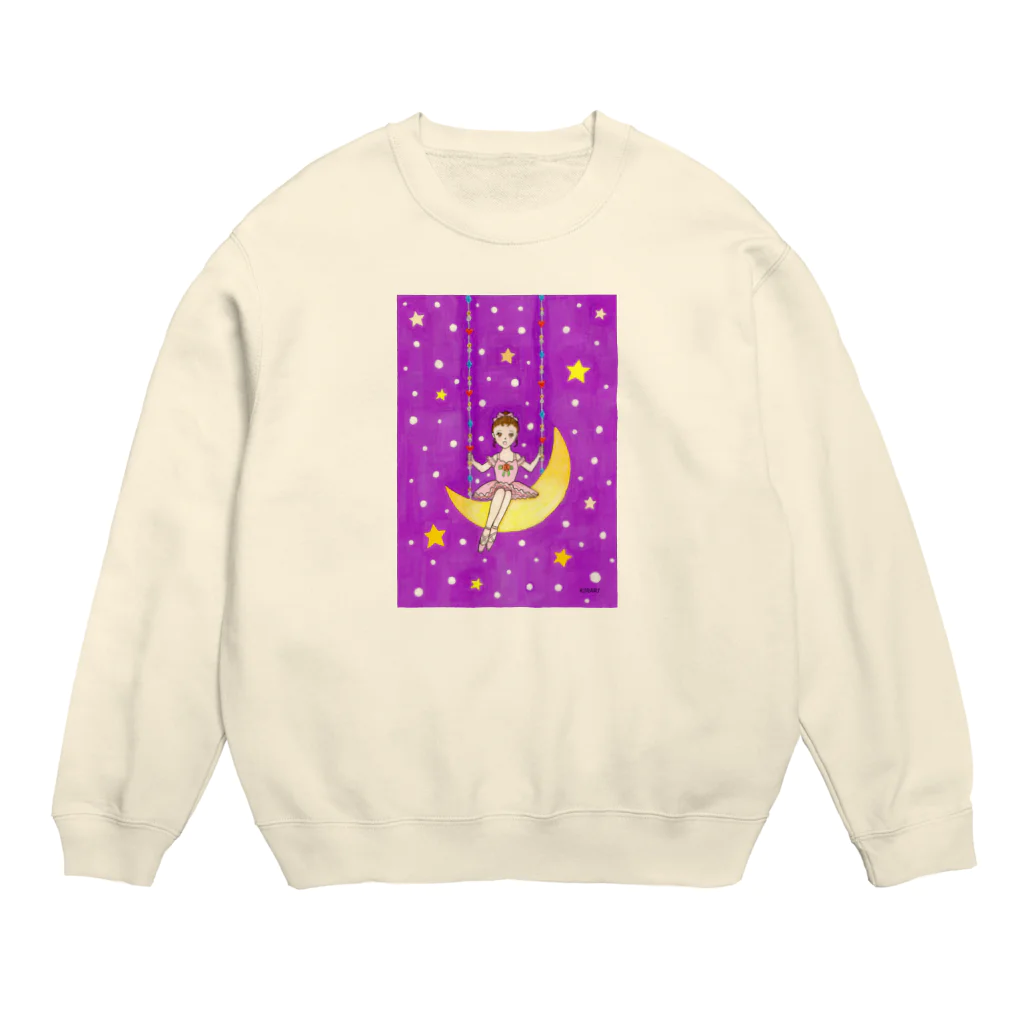 KIRARIの夢色雑貨屋さんの「月のバレリーナ」 Crew Neck Sweatshirt