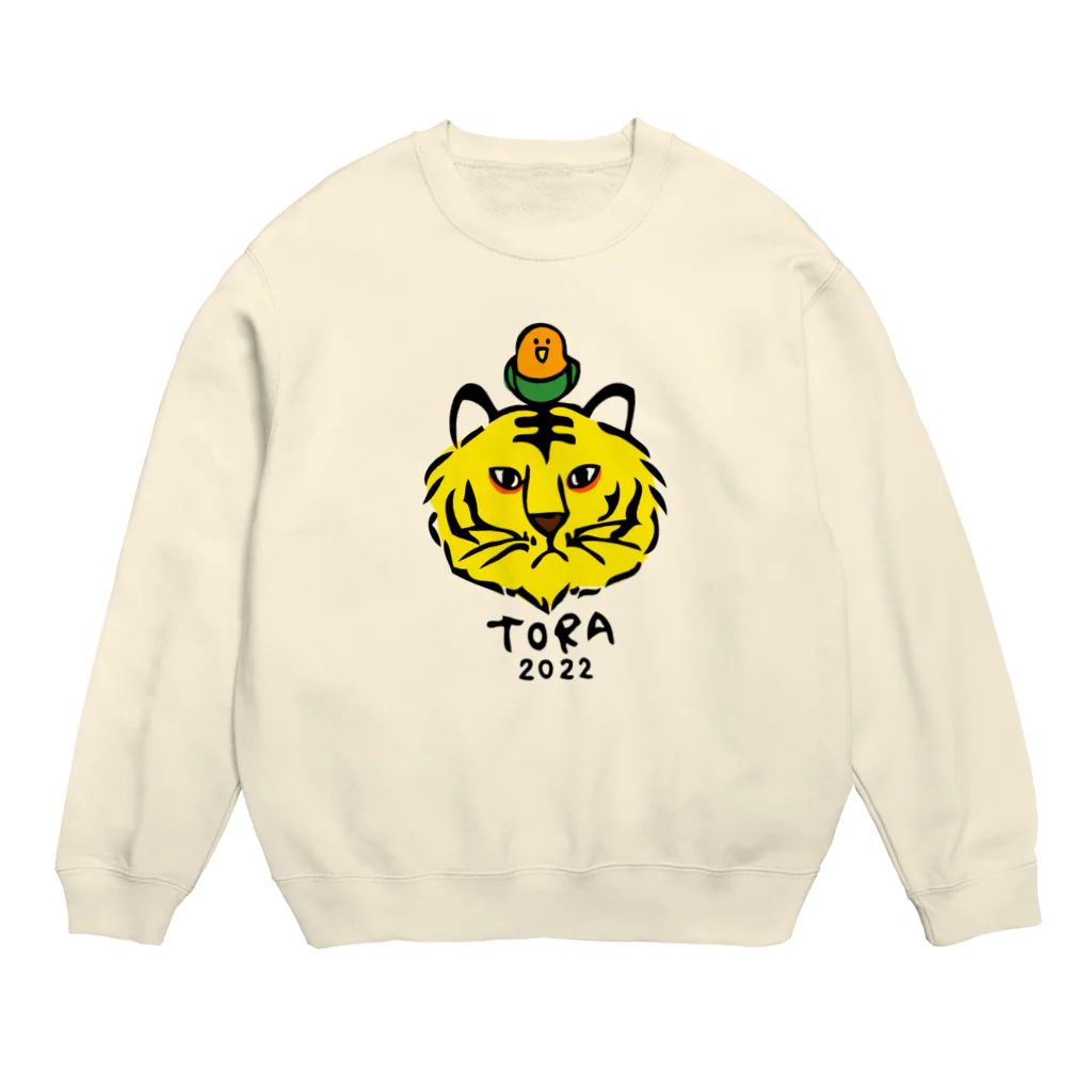 鳥さんインコさんダイスキ商店のトラとインコ 2022 Crew Neck Sweatshirt