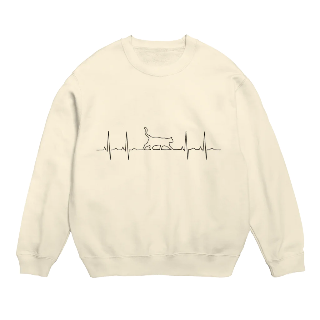 ねこがすき。のCAT BEAT Crew Neck Sweatshirt