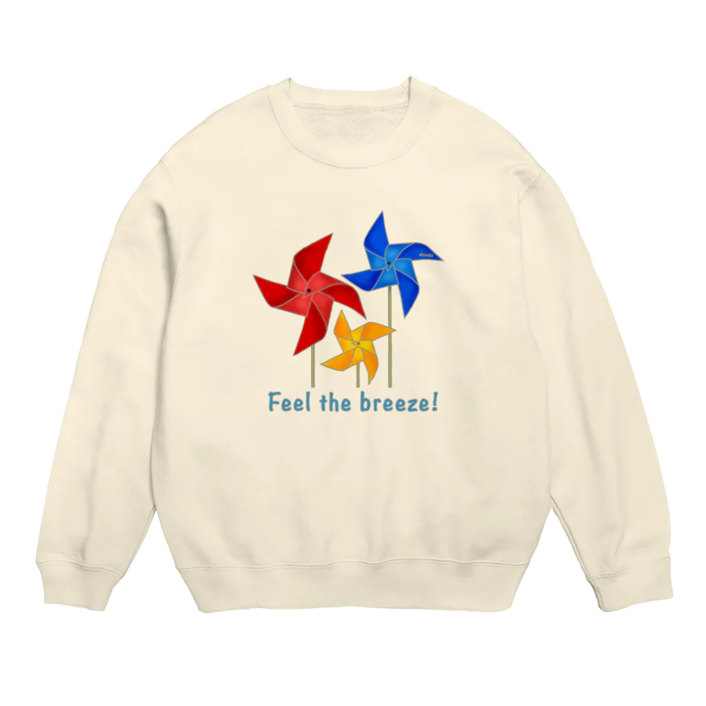 ekoeko ショップの風ぐるま Crew Neck Sweatshirt