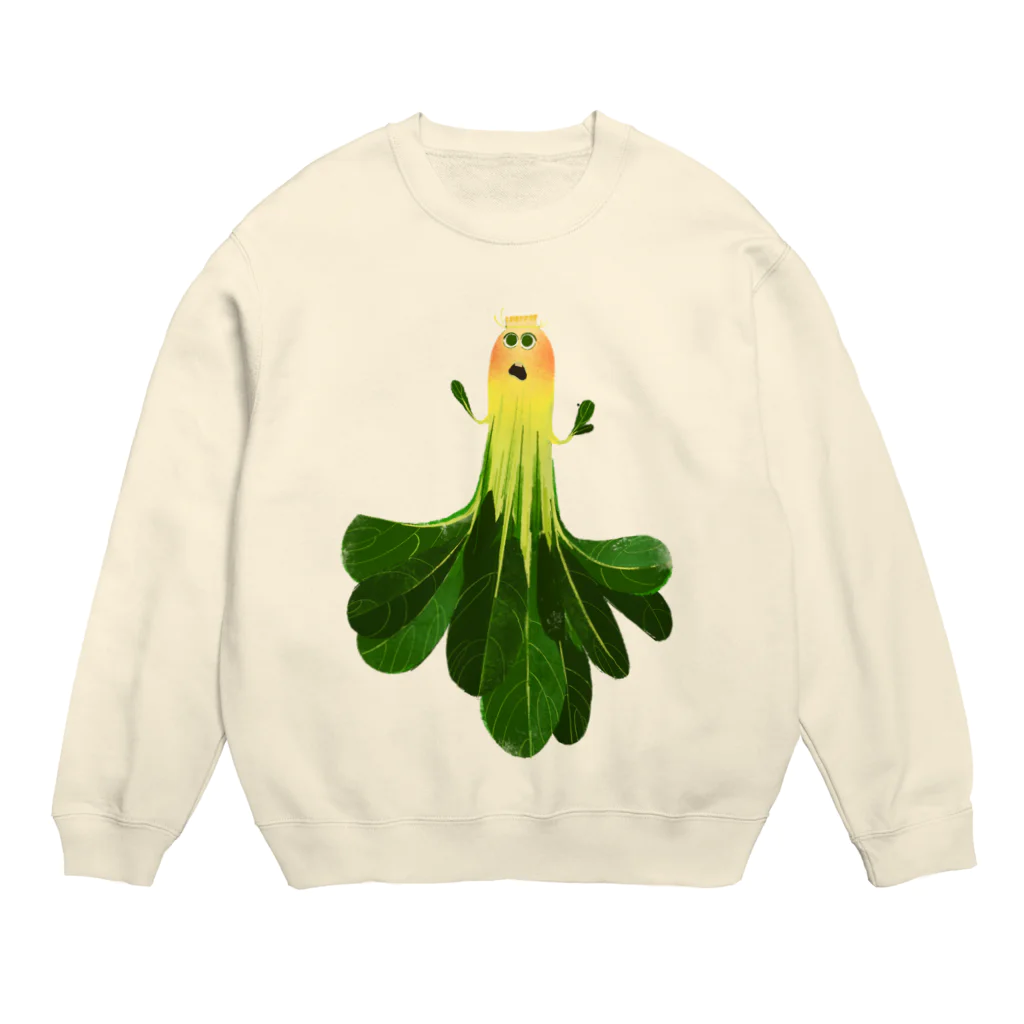 ちーちゃんいいね・店の小松菜ちゃん（スウェットシャツ） Crew Neck Sweatshirt