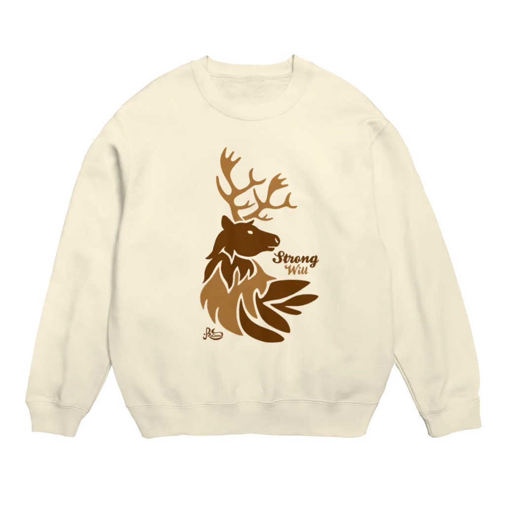 kocoon（コクーン）の強い意志のトナカイ Crew Neck Sweatshirt