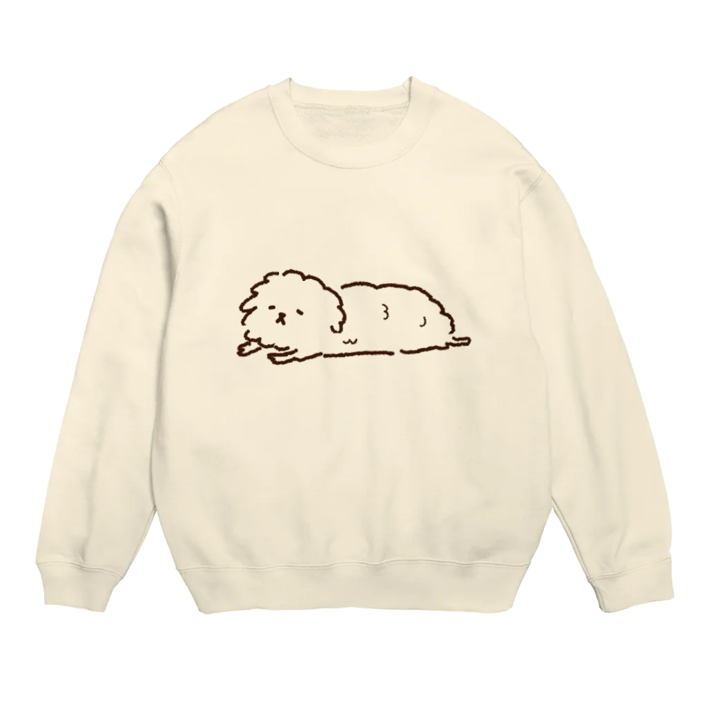 tanameayaのずっと寝てる犬 Crew Neck Sweatshirt