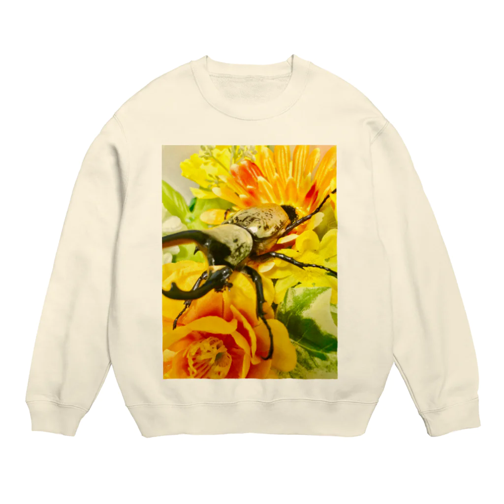 Higurashi430のカブトムシ ☆グラントシロカブト2☆ Crew Neck Sweatshirt