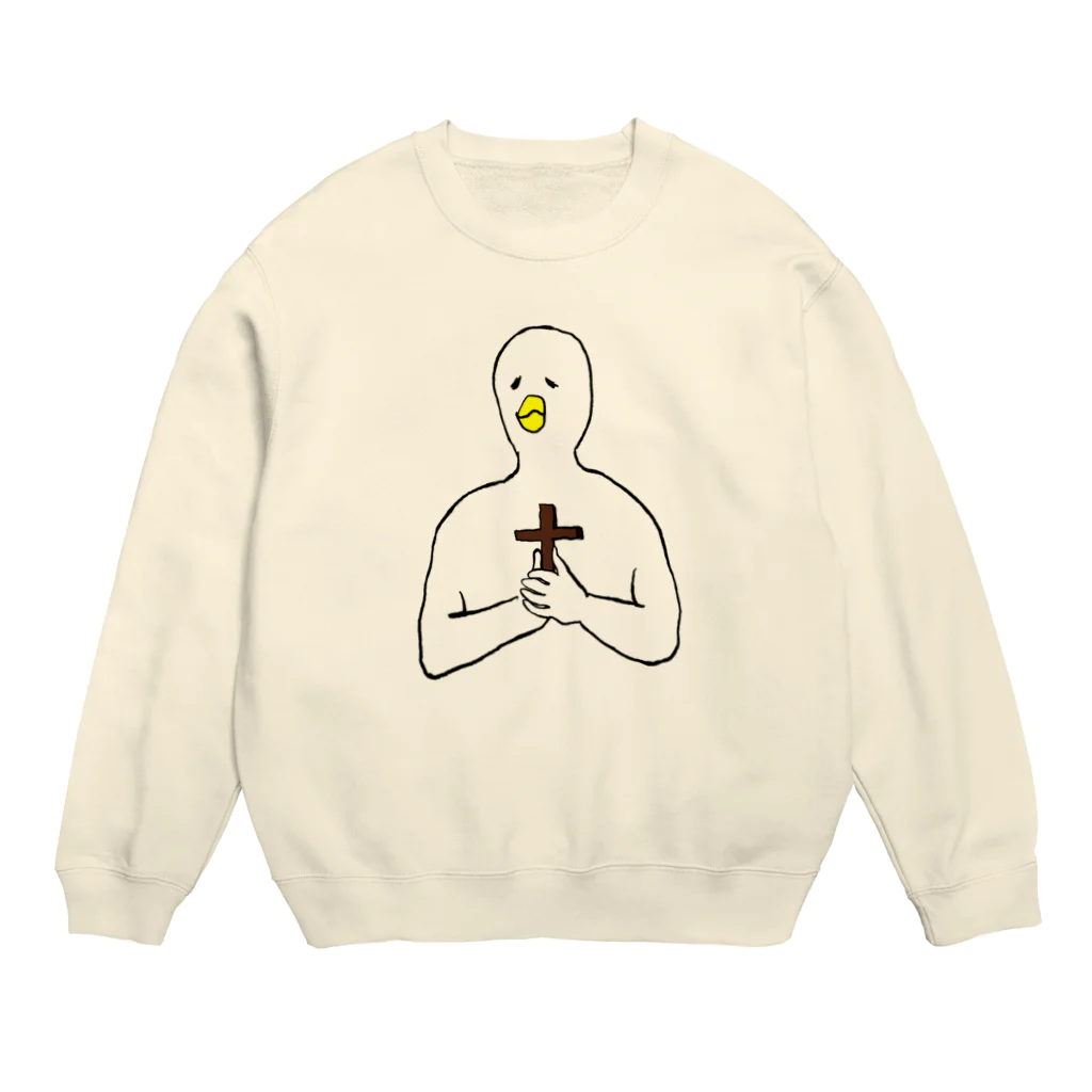 くちばし商会の祈りを… Crew Neck Sweatshirt