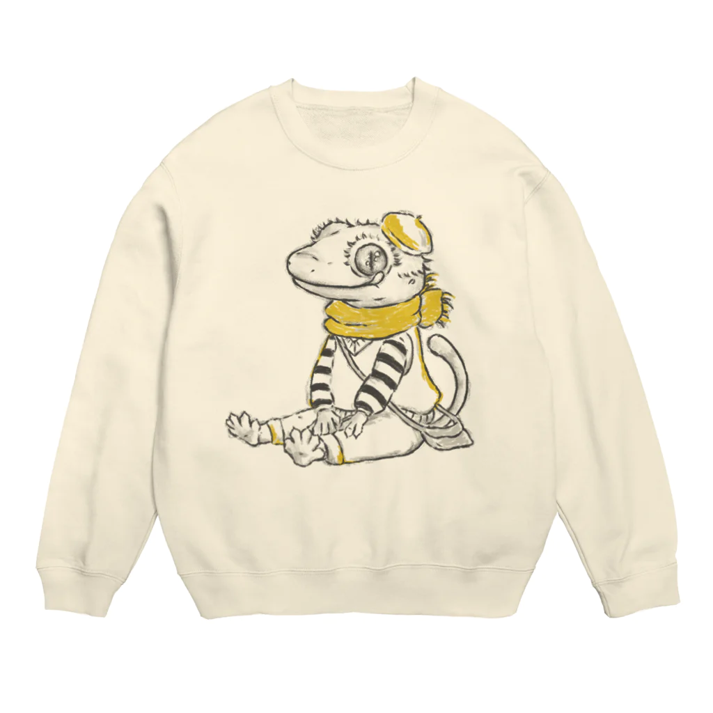 MIKAERUのクレステッドゲッコーさん  Crew Neck Sweatshirt