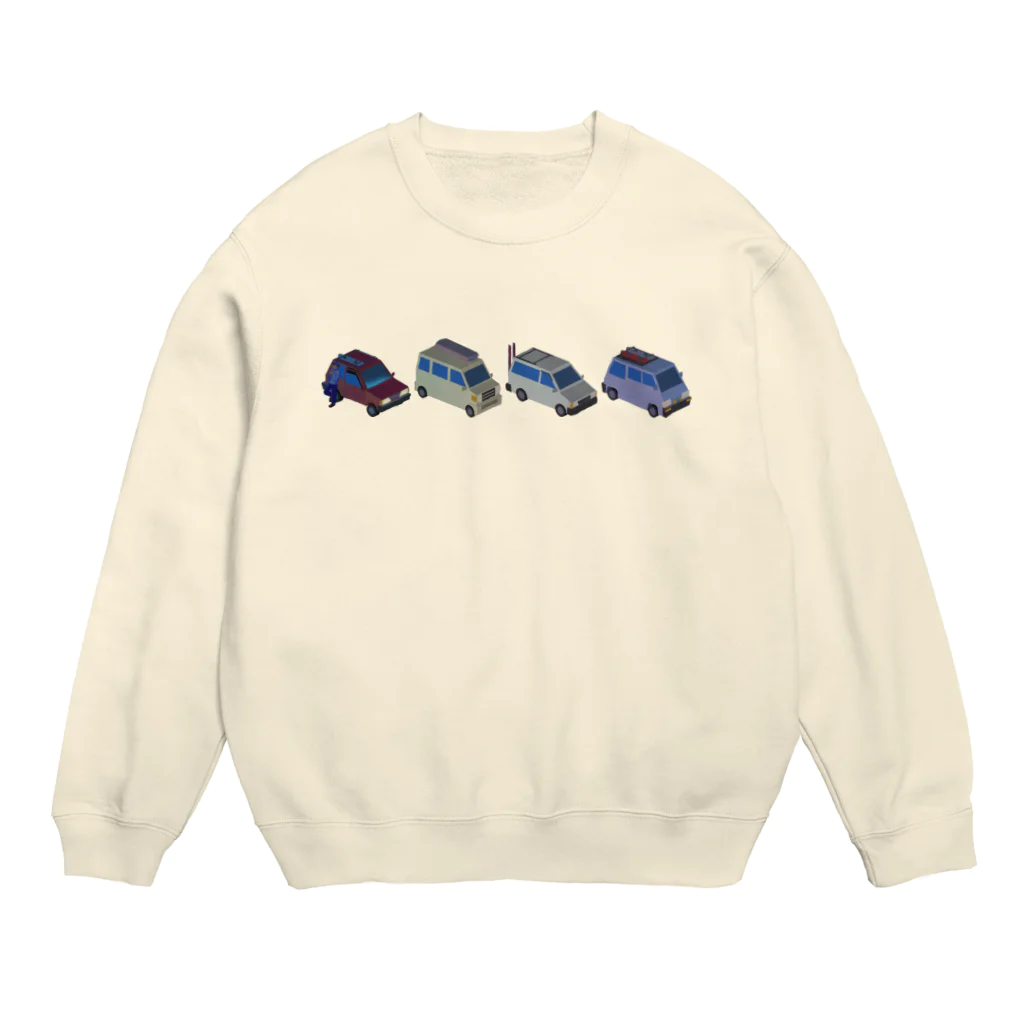 スロータイプ書店 Slowtype Booksの雪国途中のPA パーキングエリア 240 Crew Neck Sweatshirt