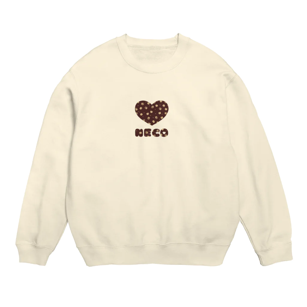 猫の雑貨屋の❤︎NECO ミルクチョコ風 Crew Neck Sweatshirt