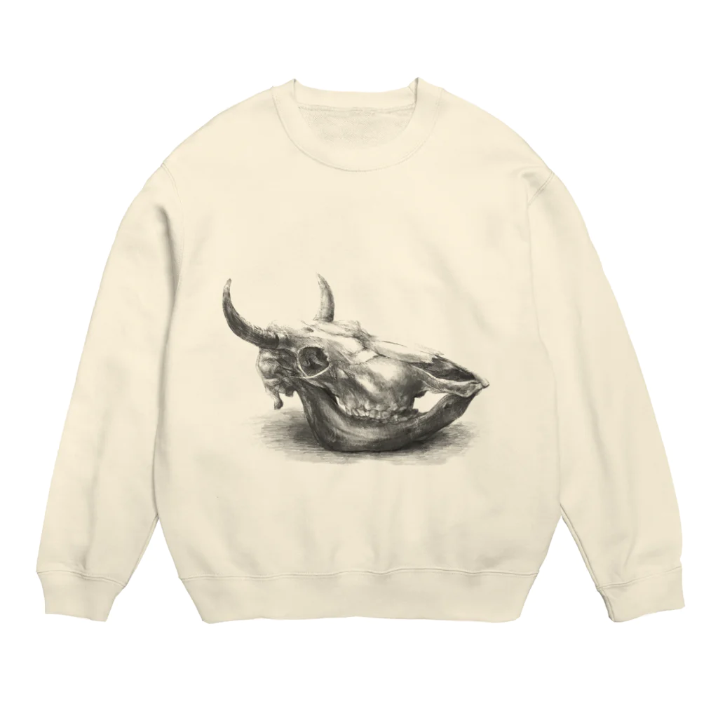 春雨の迫力のない牛骨 Crew Neck Sweatshirt