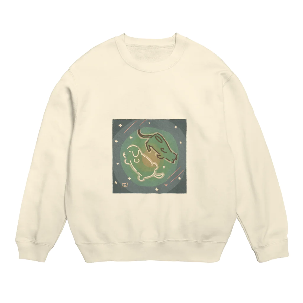 五月のねむねむ2匹夢の中 Crew Neck Sweatshirt