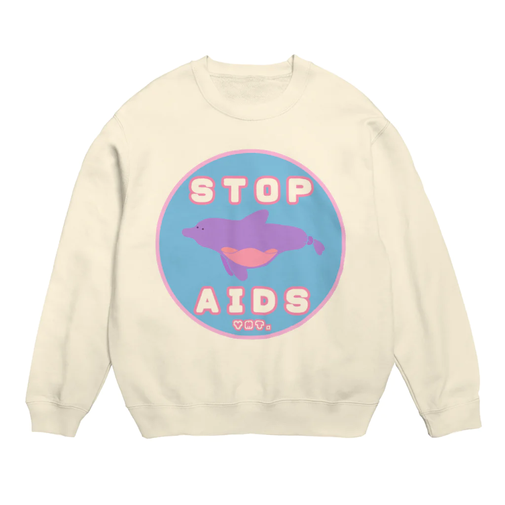 YMT.のCondom Dolphin【STOP AIDS】 Crew Neck Sweatshirt