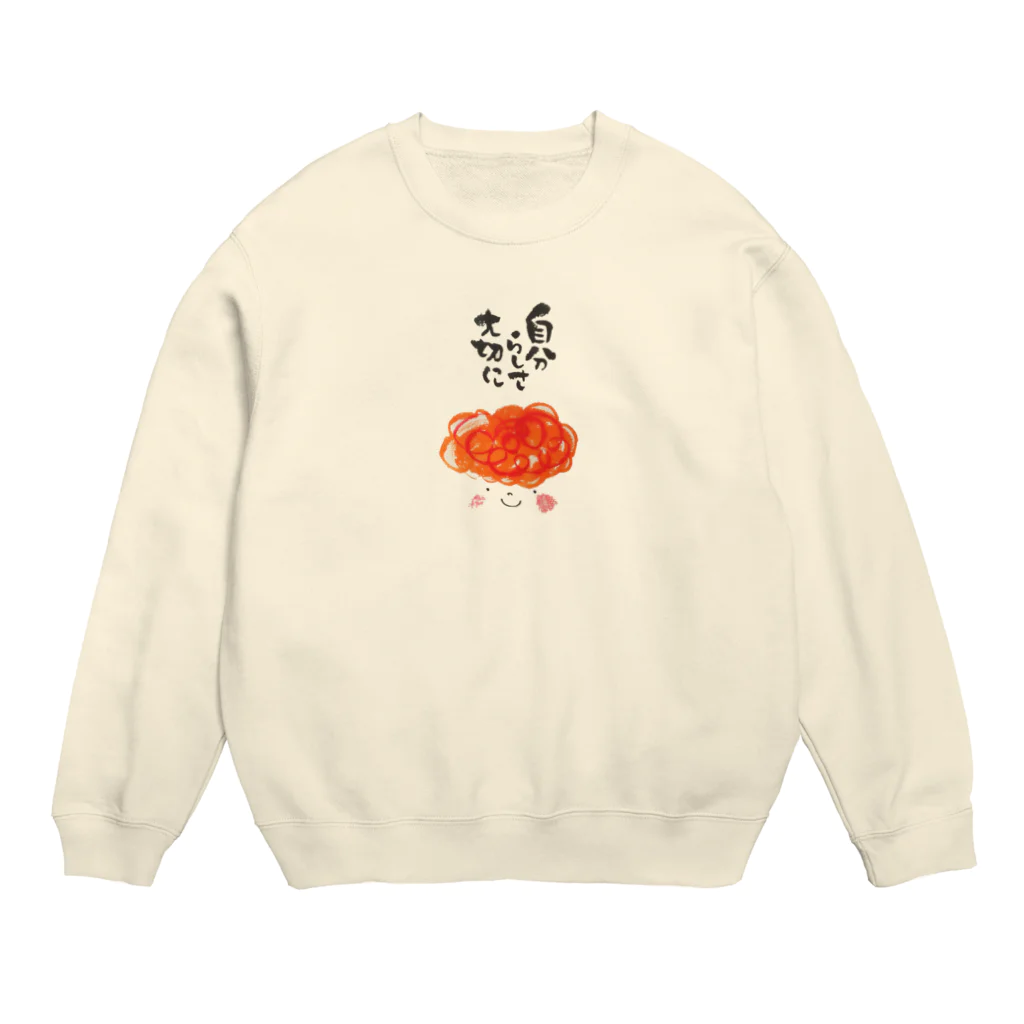 ふでこのゆるふでのもじゃもじゃくん Crew Neck Sweatshirt