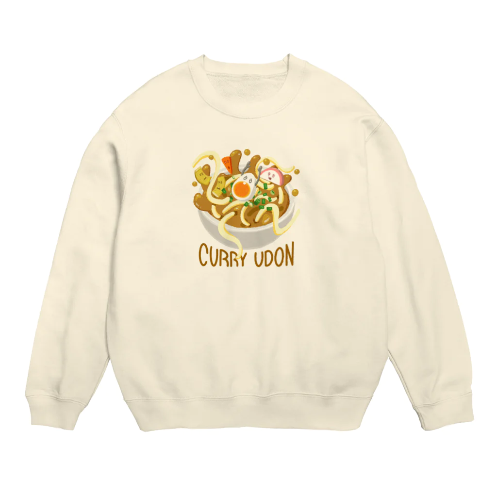 スロータイプ書店 Slowtype Booksのカレーうどんドボン 262 Crew Neck Sweatshirt