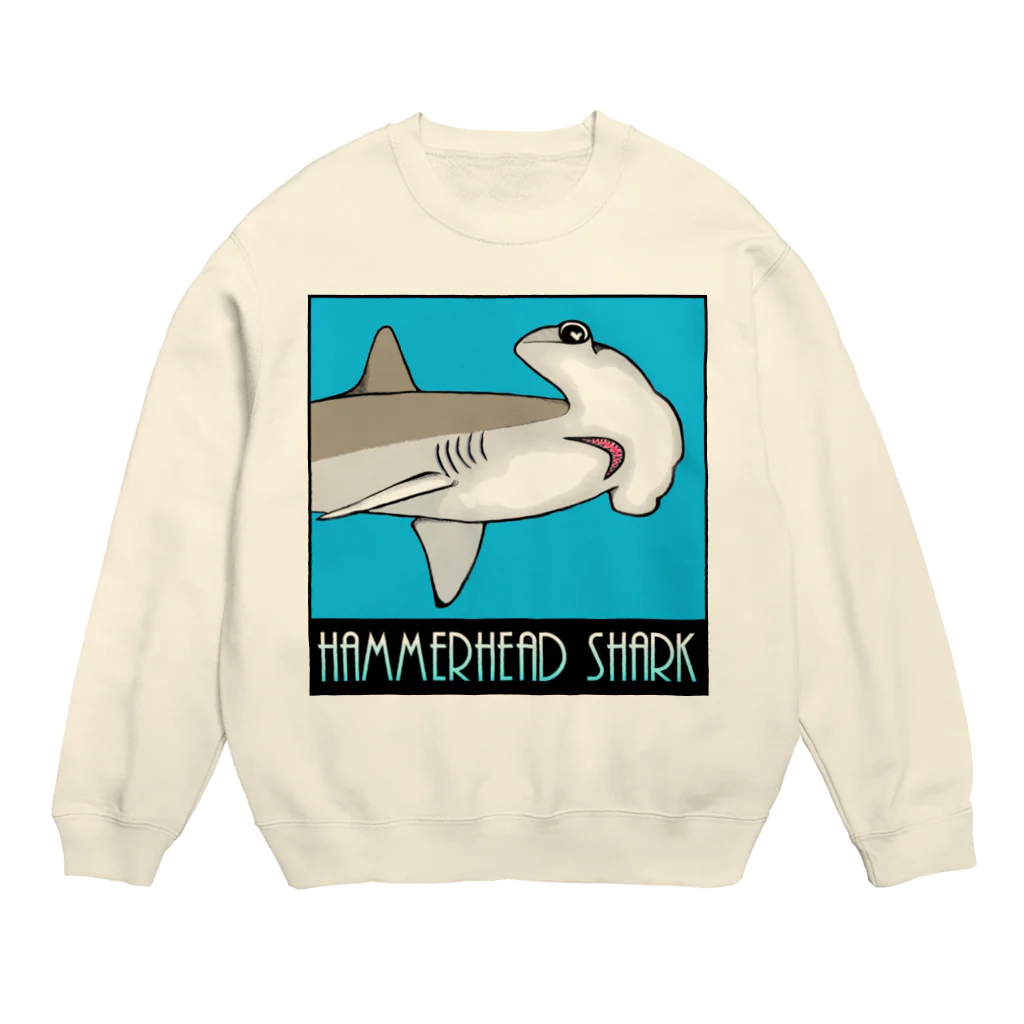 LalaHangeulのHammerhead shark(撞木鮫) Crew Neck Sweatshirt