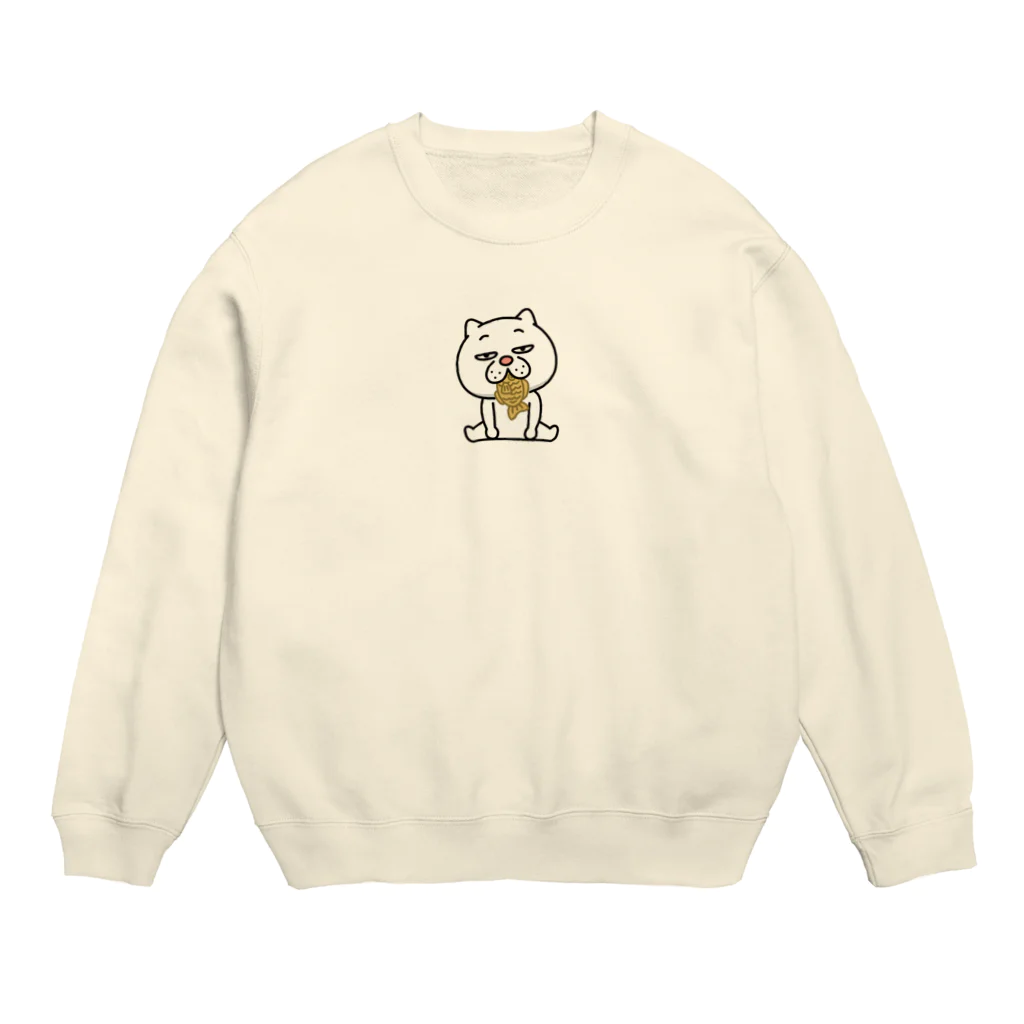 セイコウ スタンプのウザ～～い猫　タイ焼き Crew Neck Sweatshirt