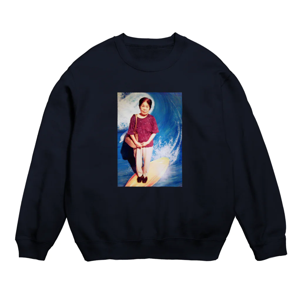 NORAの波乗りおばあちゃん Crew Neck Sweatshirt