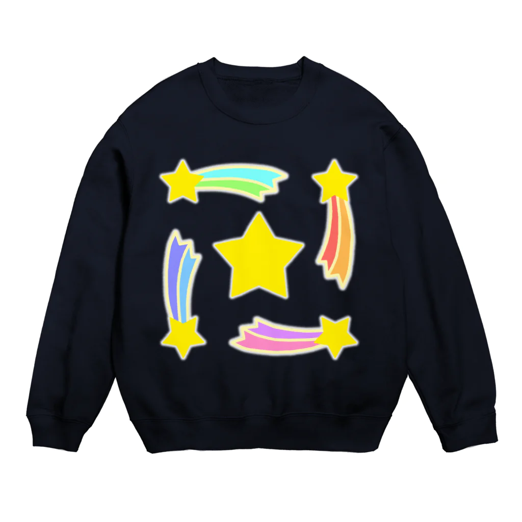 武者小路夕桐の流れ星 Crew Neck Sweatshirt