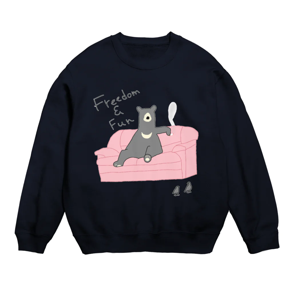 がらぱごす神社のロンリーベアー Crew Neck Sweatshirt