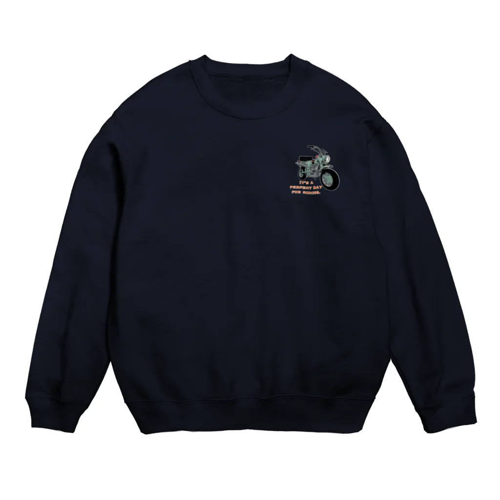 mayon's animal shopのバイクTシャツ　レトロなダックス Crew Neck Sweatshirt