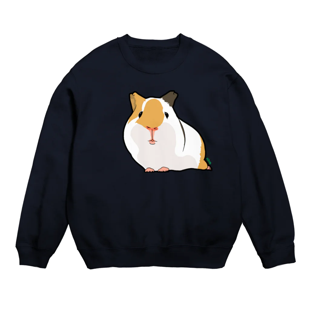 nins・にんずのイングリッシュモルモットのるもちゃん Crew Neck Sweatshirt