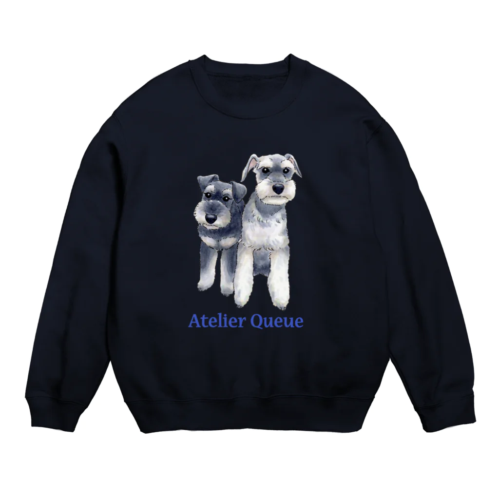 Atelier-Queueのミニチュアシュナウザー・カップル Crew Neck Sweatshirt