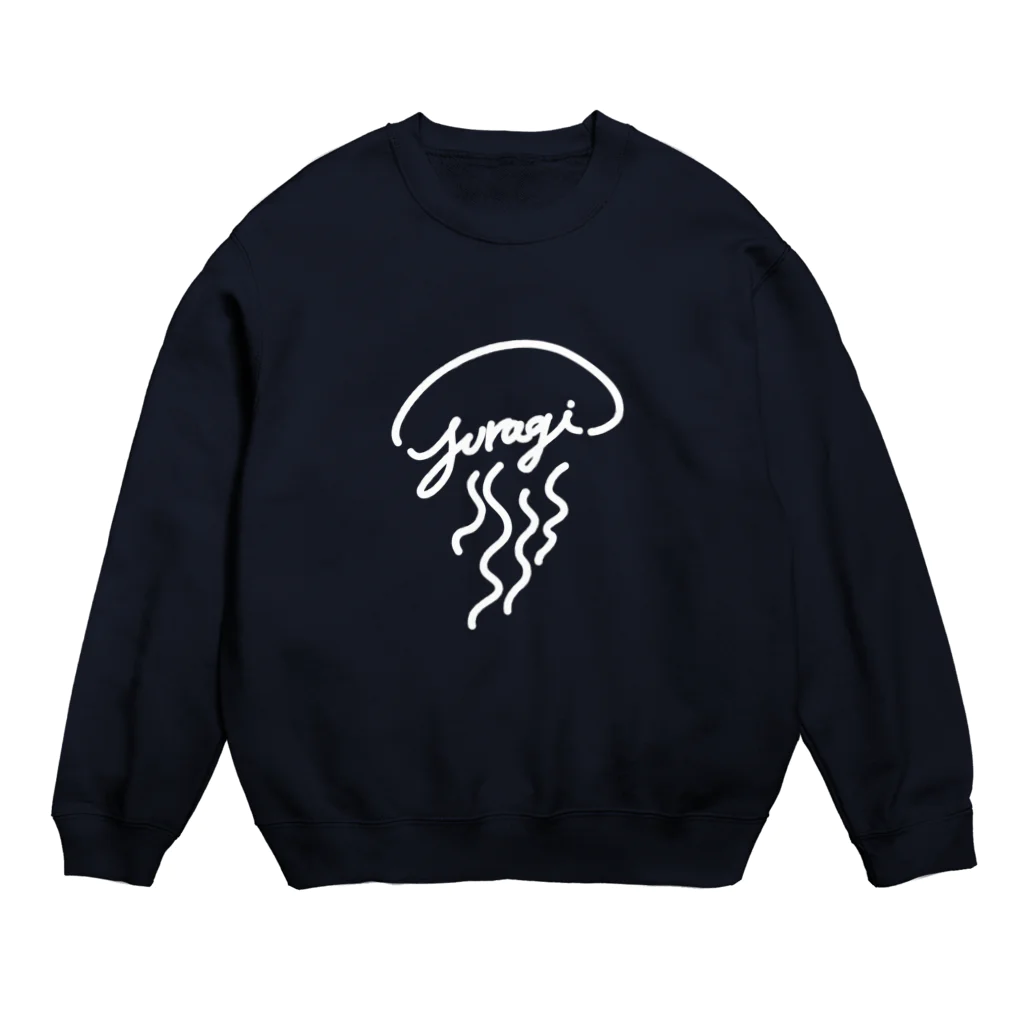 YuragiのWhite LOGO Jellyfish Crew Neck Sweatshirt