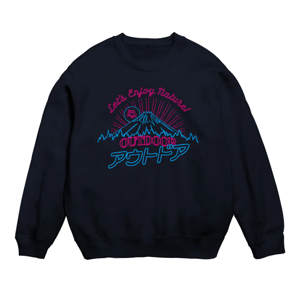 LONESOME TYPE ススのアウトドア（ネオン富士山） Crew Neck Sweatshirt