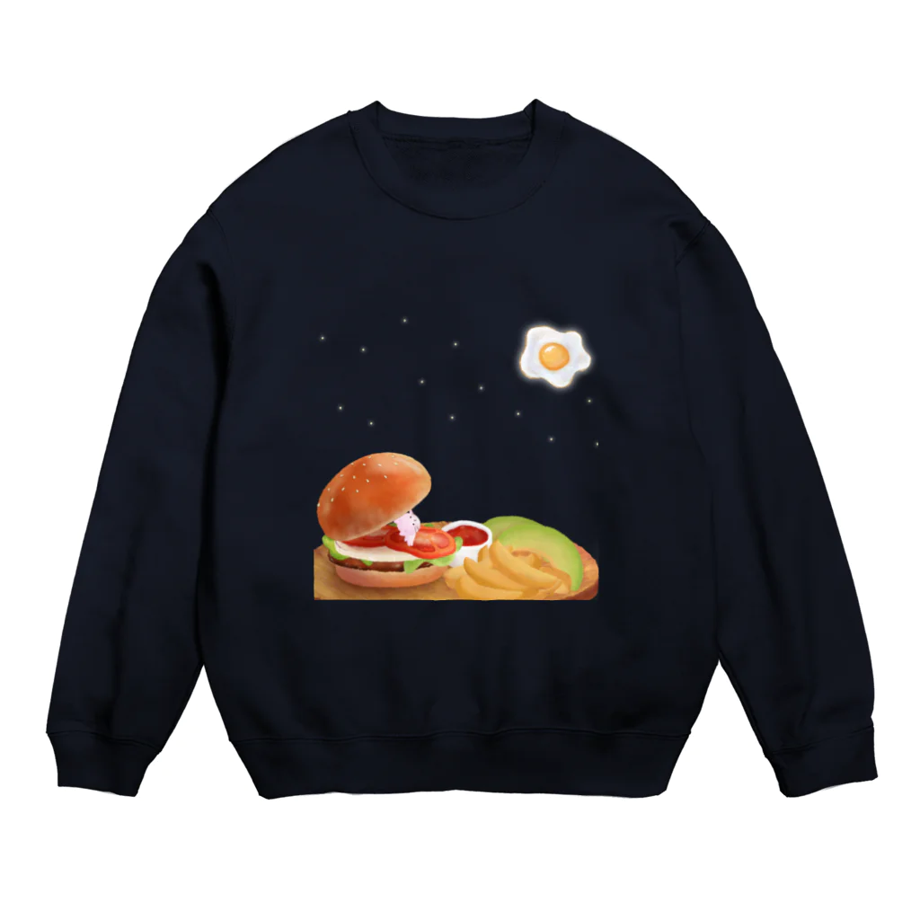 mifの月見バーガー🍔 Crew Neck Sweatshirt