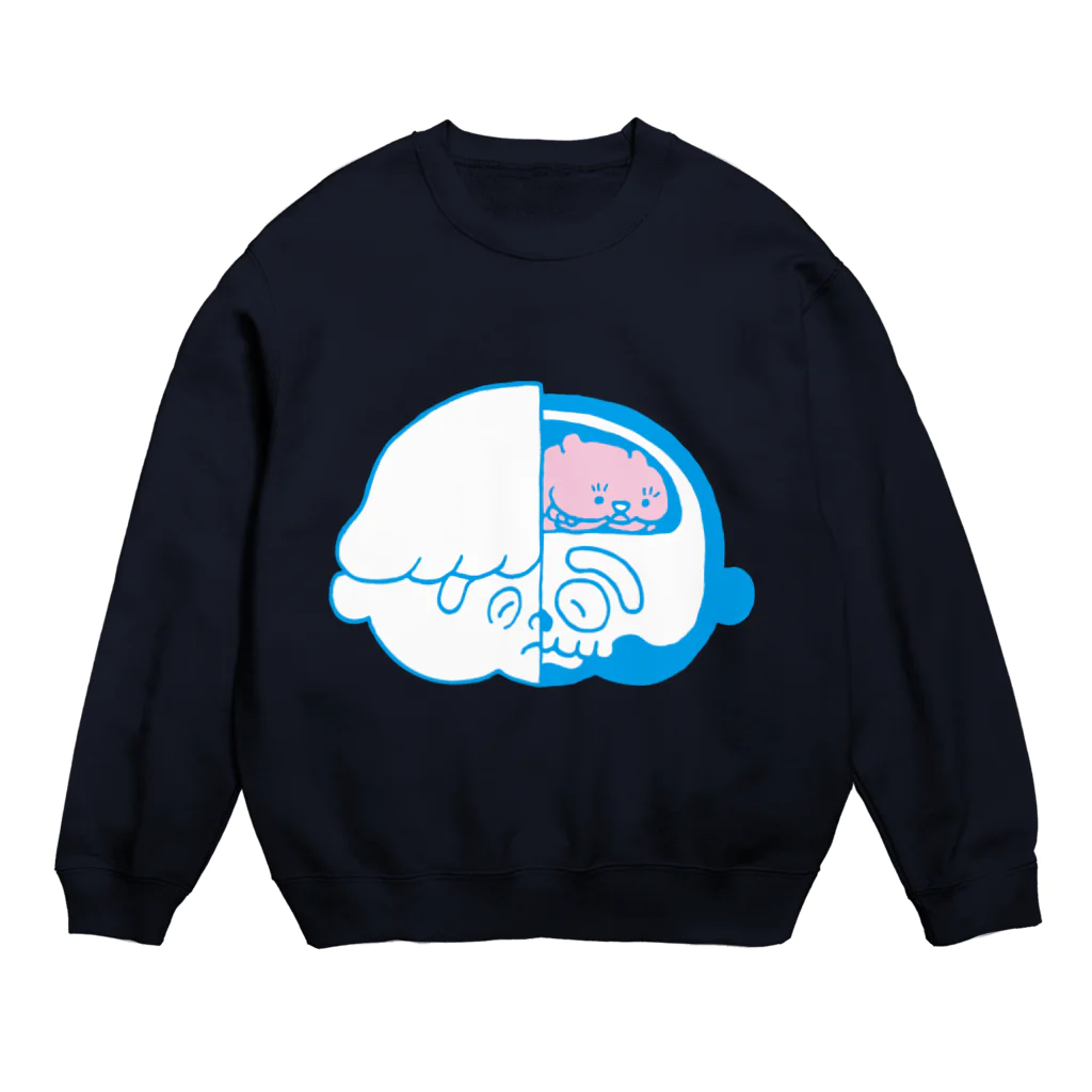 SHOP味み suzuri店の脳くん Crew Neck Sweatshirt