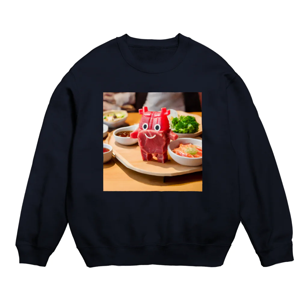 balloonboyaのぎゅうにくん Crew Neck Sweatshirt