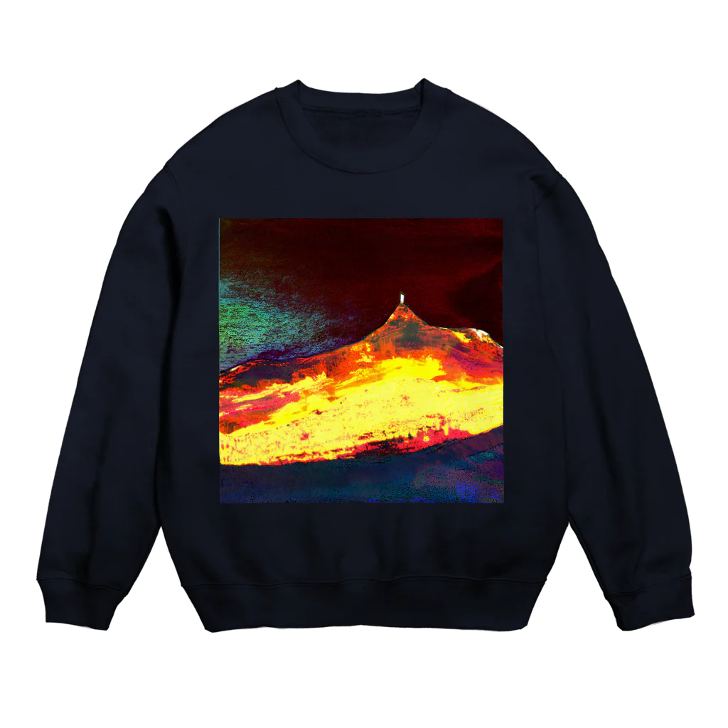 水草の火口の夜 Crew Neck Sweatshirt