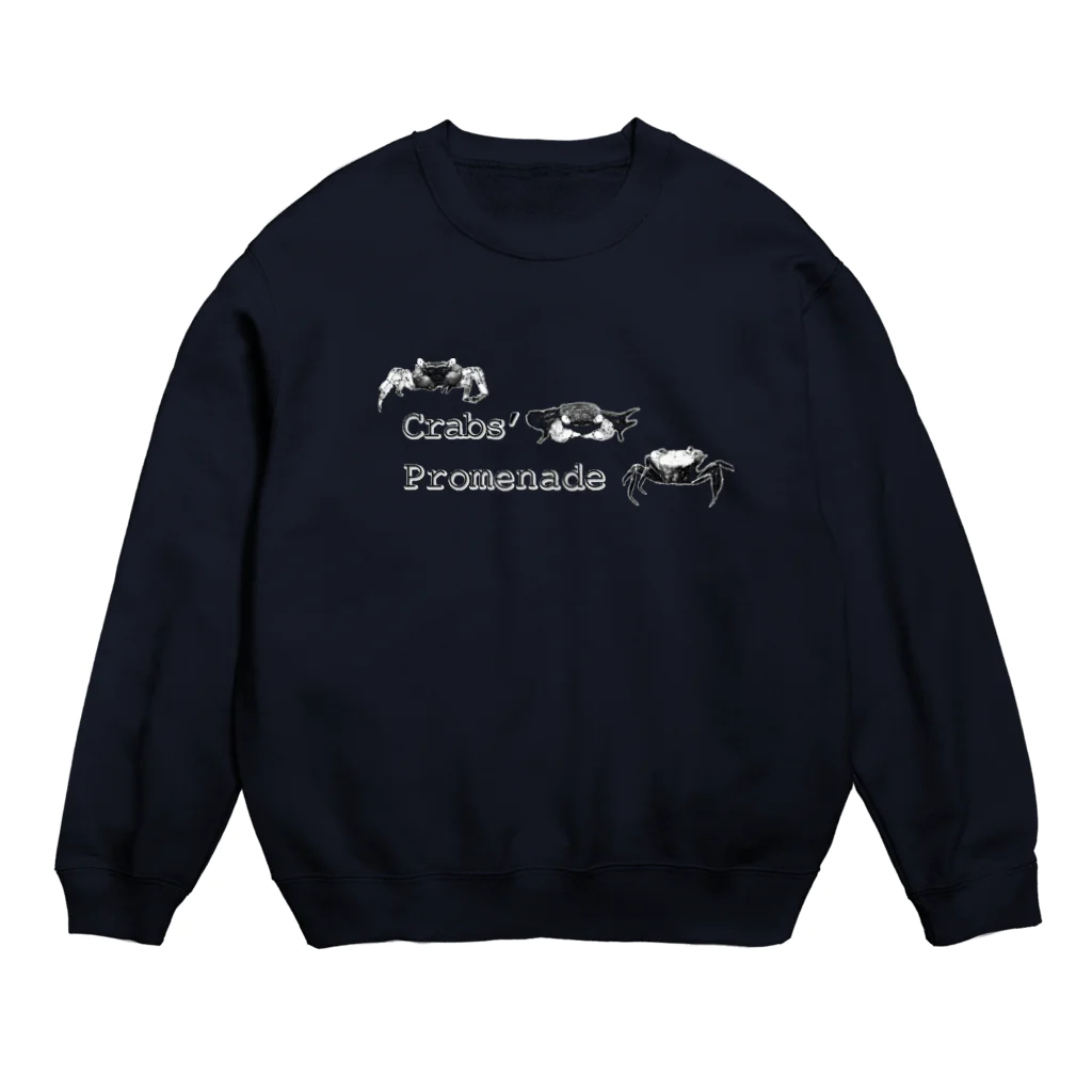 Crabs' Promenade カニの散歩道のCrabs' Promenade Geosesarma Mix Black Crew Neck Sweatshirt