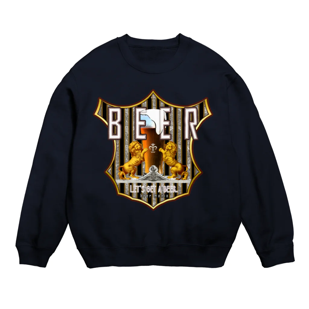 PALA's SHOP　cool、シュール、古風、和風、のBEER エンブレム14 Crew Neck Sweatshirt