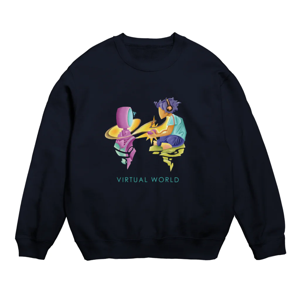 Tom Dish StoreのVIRTUAL WORLD Crew Neck Sweatshirt