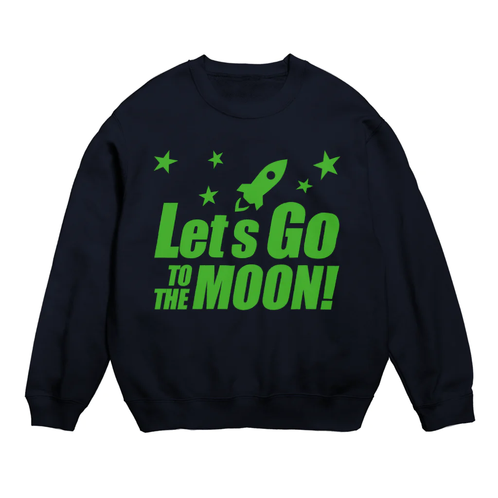 【仮想通貨】ADKグッズ専門店 のLet's go to the moon! Crew Neck Sweatshirt