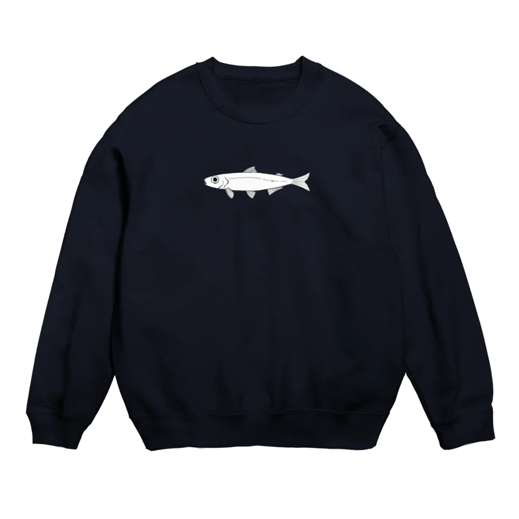 死魚屋のワカサギ Crew Neck Sweatshirt