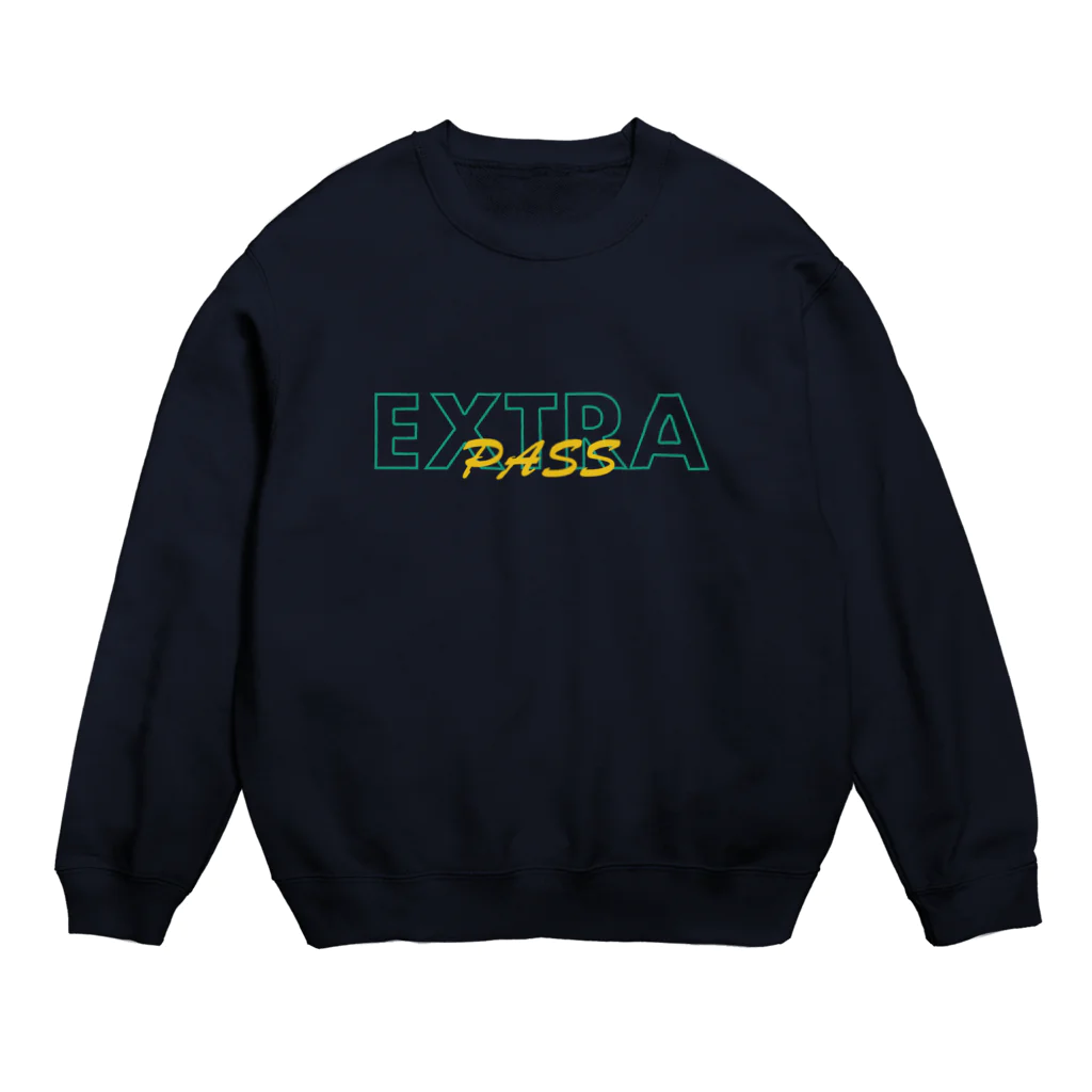 ExtraPass エクストラパス のGREEN & YELLOW LOGO Crew Neck Sweatshirt