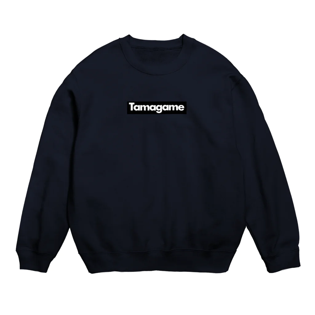 tamagame777のtamagameボックスロゴ黒 Crew Neck Sweatshirt