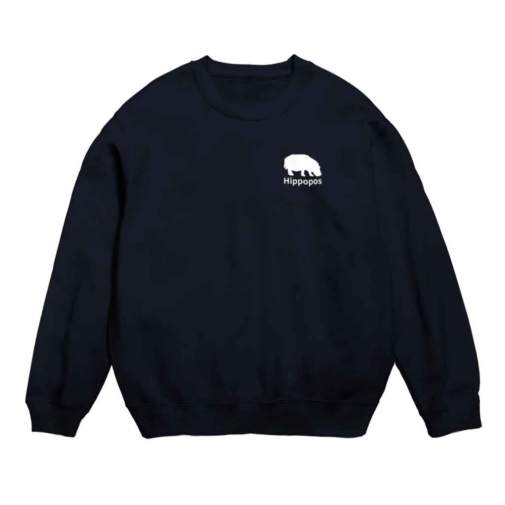 manabiyaのカバ(透明) Crew Neck Sweatshirt