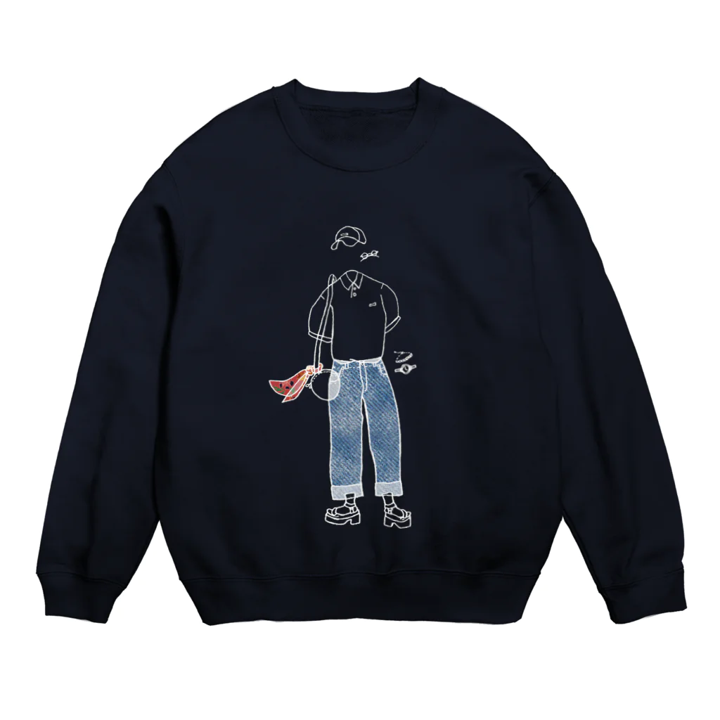 イチハシコのトレンド Crew Neck Sweatshirt