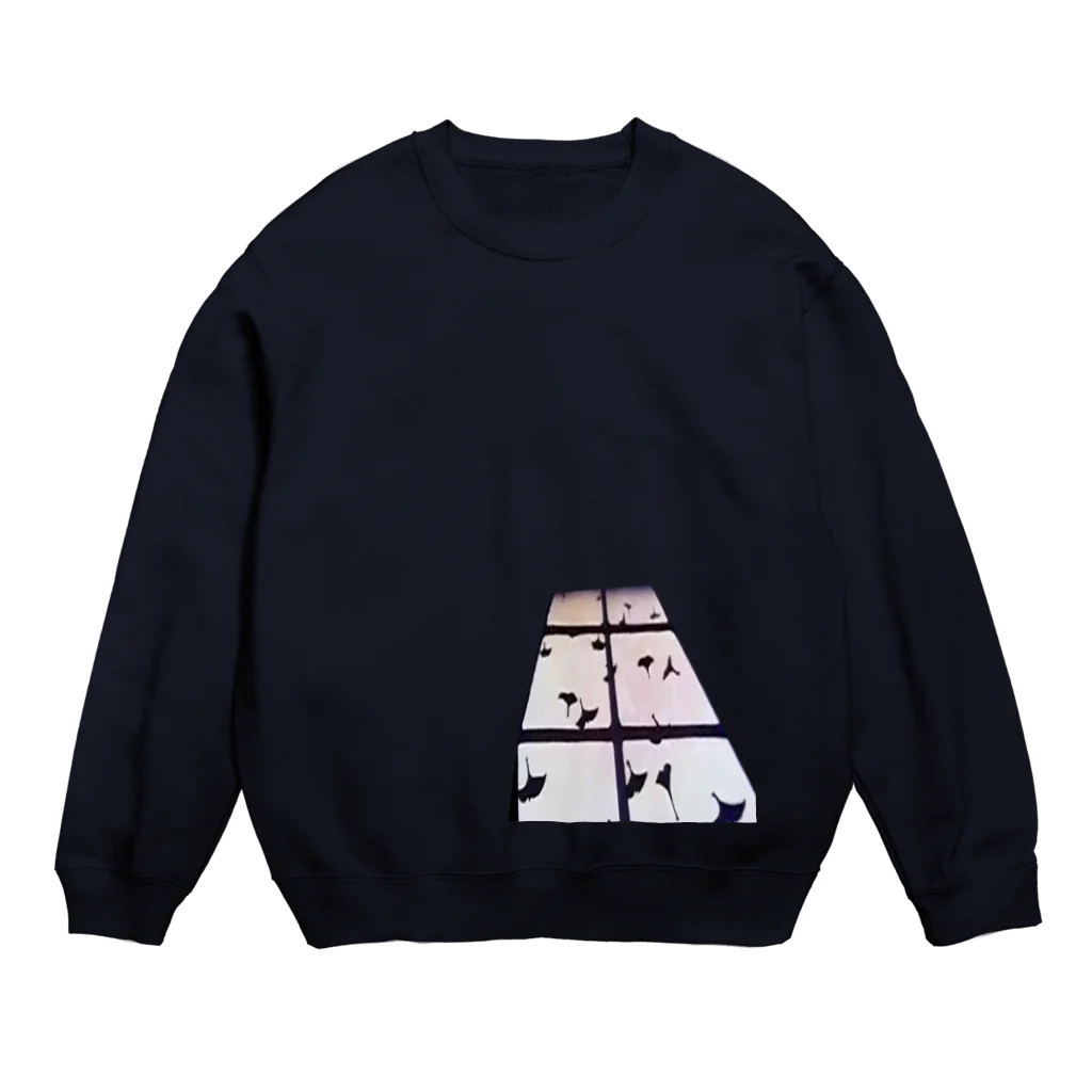 Danke Shoot Coffeeの窓の光いちょうの影 Crew Neck Sweatshirt