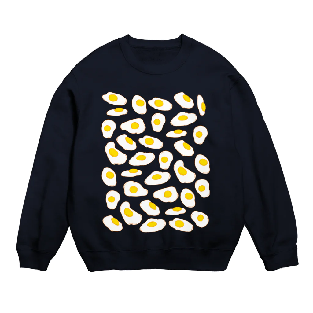  むきむき   地球生活のありったけのめだまやき Crew Neck Sweatshirt