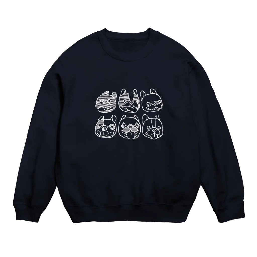 タリオのスマイルブヒ white line ver. Crew Neck Sweatshirt