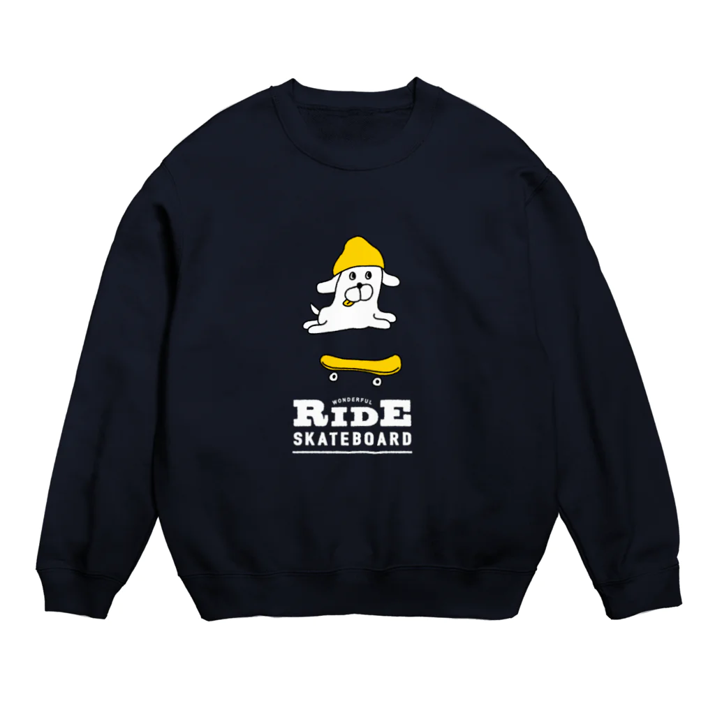 yoko45のワンダフルな犬（白） Crew Neck Sweatshirt