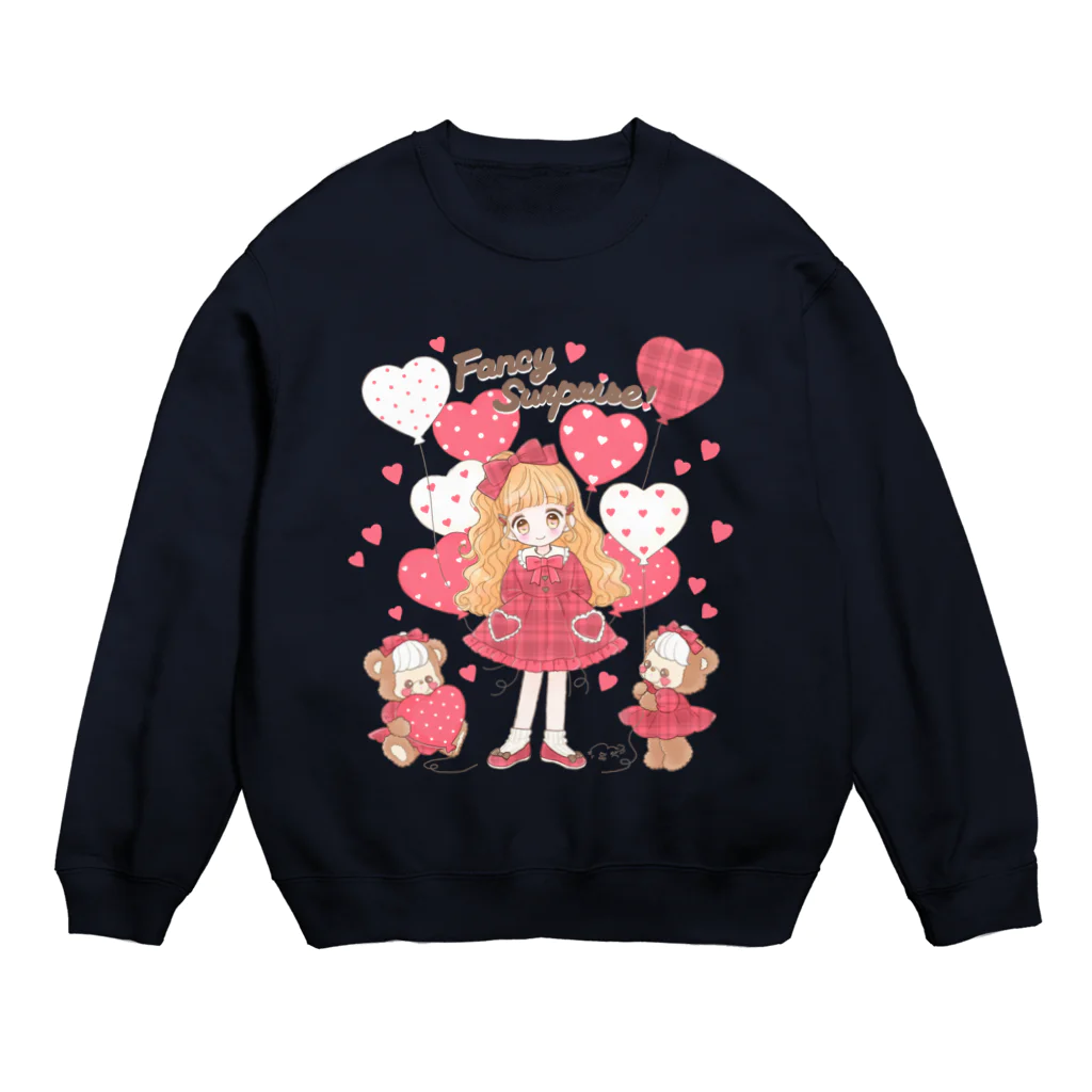 Fancy Surprise!の♡Valentine’s Heart Balloon♡ Crew Neck Sweatshirt