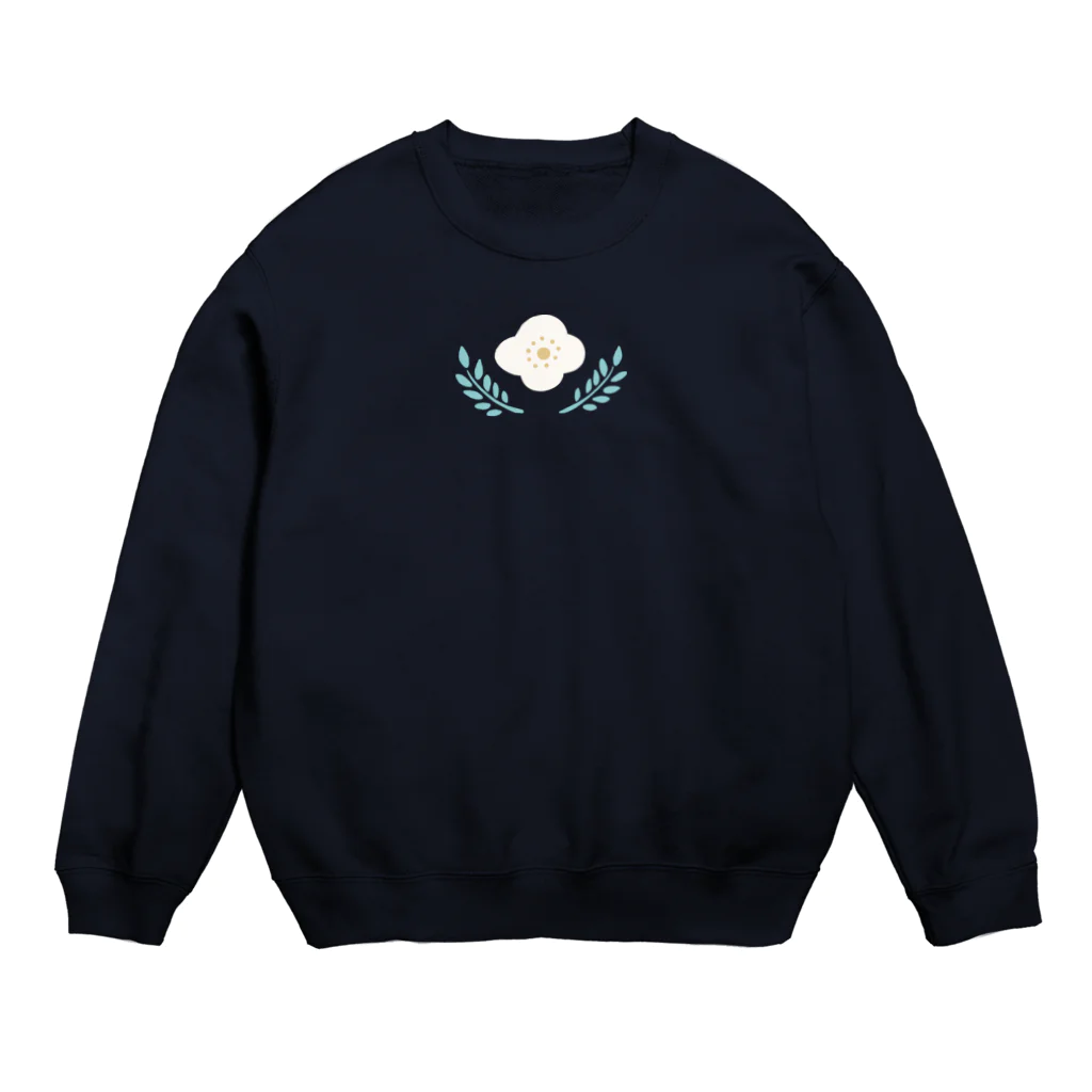 さちこのお花( しろ ) Crew Neck Sweatshirt